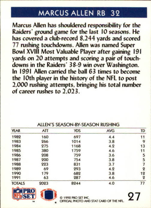 A2160- 1992 Pro Set Football Cards 1-250 +Rookies -You Pick- 15+ FREE US SHIP - Picture 53 of 472