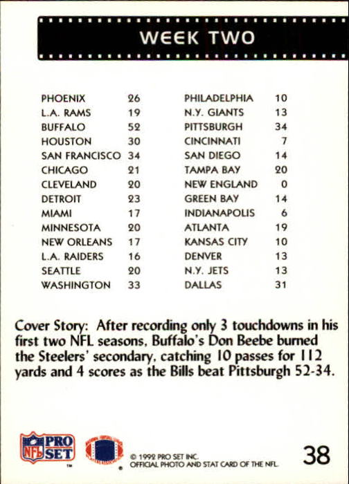A2160- 1992 Pro Set Football Cards 1-250 +Rookies -You Pick- 15+ FREE US SHIP - Picture 75 of 472