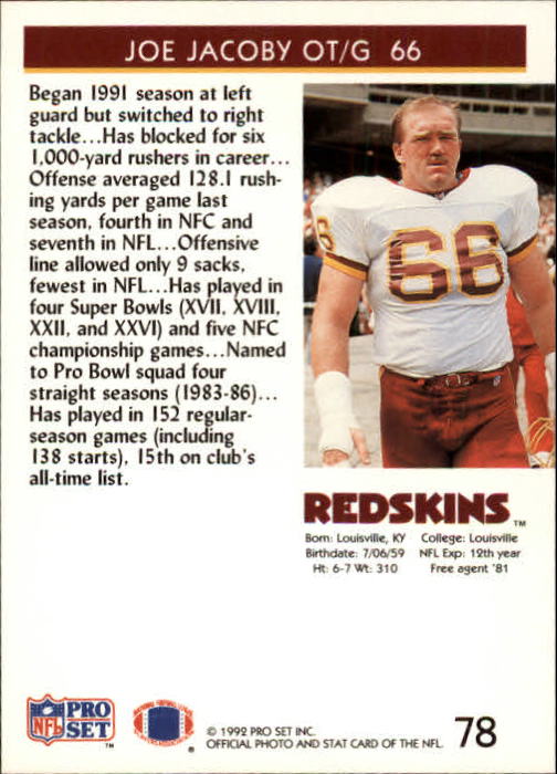 A2160- 1992 Pro Set Football Cards 1-250 +Rookies -You Pick- 15+ FREE US SHIP - Picture 147 of 472