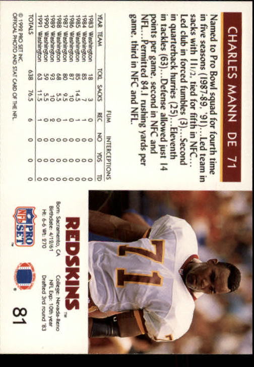 A2160- 1992 Pro Set Football Cards 1-250 +Rookies -You Pick- 15+ FREE US SHIP - Picture 153 of 472