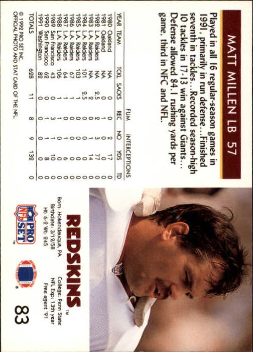 A2160- 1992 Pro Set Football Cards 1-250 +Rookies -You Pick- 15+ FREE US SHIP - Picture 157 of 472