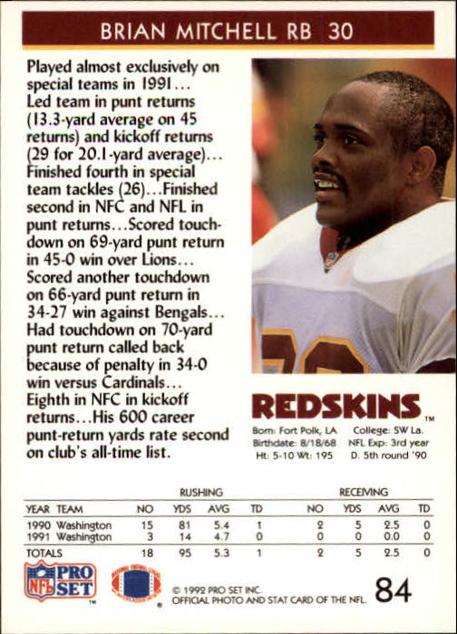 A2160- 1992 Pro Set Football Cards 1-250 +Rookies -You Pick- 15+ FREE US SHIP - Picture 159 of 472
