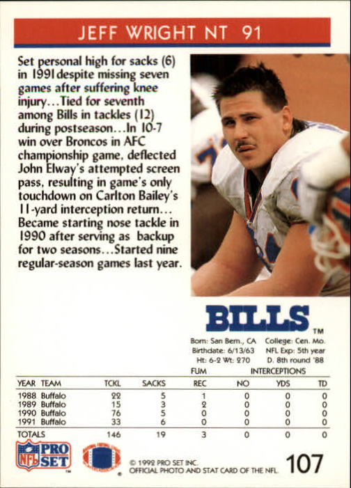 A2160- 1992 Pro Set Football Cards 1-250 +Rookies -You Pick- 15+ FREE US SHIP - Picture 203 of 472