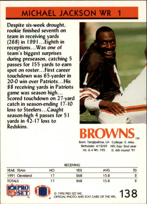 A2160- 1992 Pro Set Football Cards 1-250 +Rookies -You Pick- 15+ FREE US SHIP - Picture 259 of 472