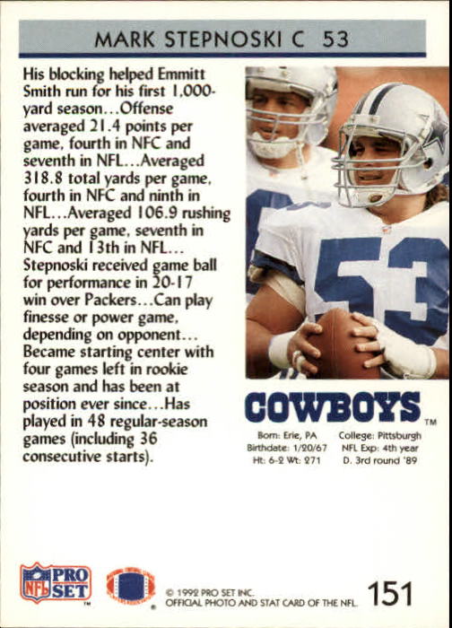 A2160- 1992 Pro Set Football Cards 1-250 +Rookies -You Pick- 15+ FREE US SHIP - Picture 283 of 472