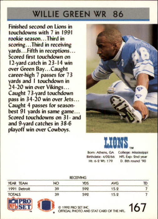 A2160- 1992 Pro Set Football Cards 1-250 +Rookies -You Pick- 15+ FREE US SHIP - Picture 312 of 472