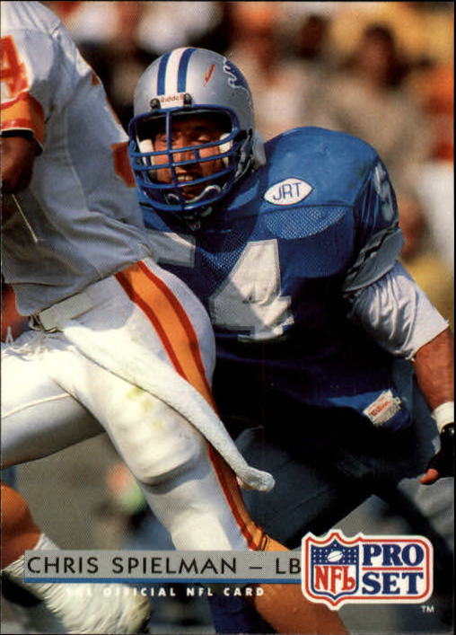 1992 Pro Set #170 Chris Spielman UER/(says named to Pro Bowl 1989-90,/should say 1989-91)