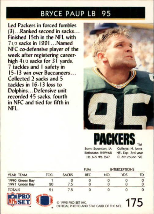 A2160- 1992 Pro Set Football Cards 1-250 +Rookies -You Pick- 15+ FREE US SHIP - Picture 328 of 472