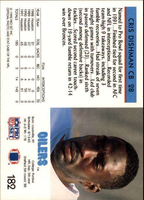A2160- 1992 Pro Set Football Cards 1-250 +Rookies -You Pick- 15+ FREE US SHIP - Picture 340 of 472