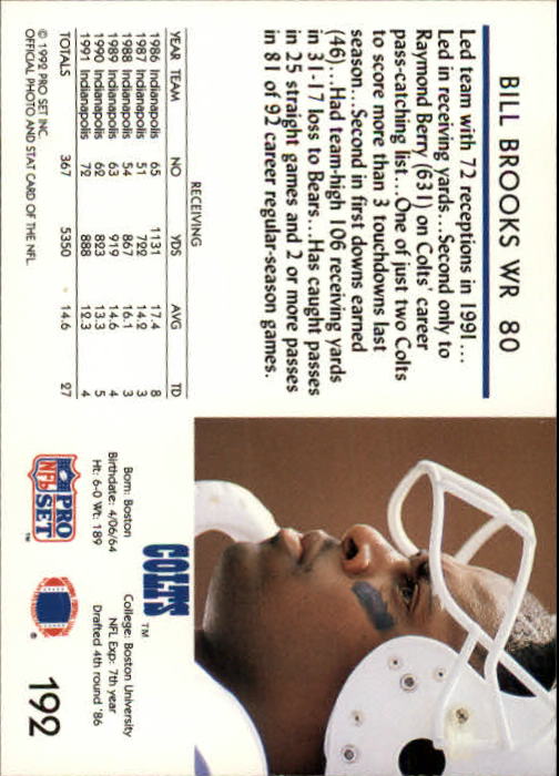 A2160- 1992 Pro Set Football Cards 1-250 +Rookies -You Pick- 15+ FREE US SHIP - Picture 360 of 472