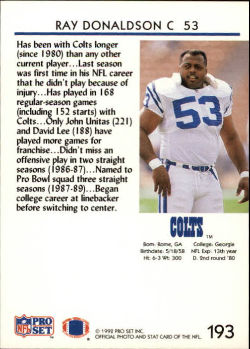 A2160- 1992 Pro Set Football Cards 1-250 +Rookies -You Pick- 15+ FREE US SHIP - Picture 362 of 472