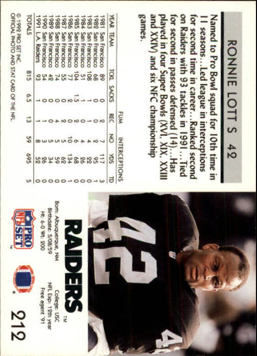 A2160- 1992 Pro Set Football Cards 1-250 +Rookies -You Pick- 15+ FREE US SHIP - Picture 400 of 472