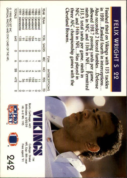 A2160- 1992 Pro Set Football Cards 1-250 +Rookies -You Pick- 15+ FREE US SHIP - Picture 460 of 472