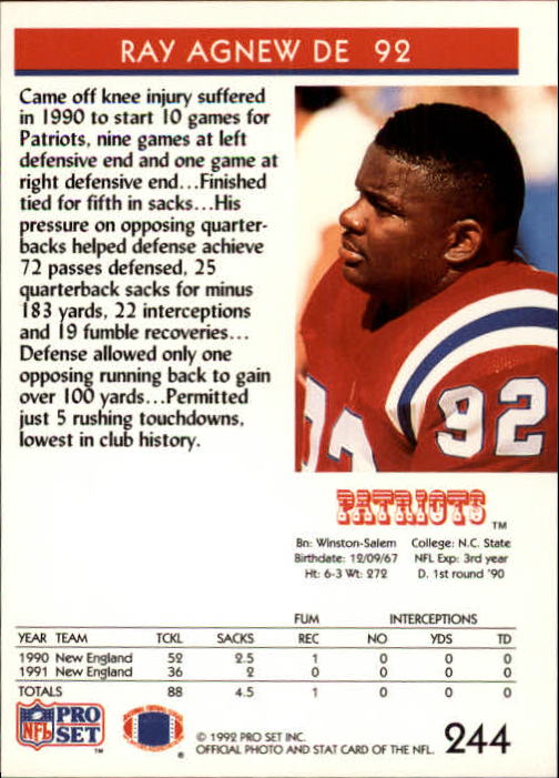 A2160- 1992 Pro Set Football Cards 1-250 +Rookies -You Pick- 15+ FREE US SHIP - Picture 462 of 472