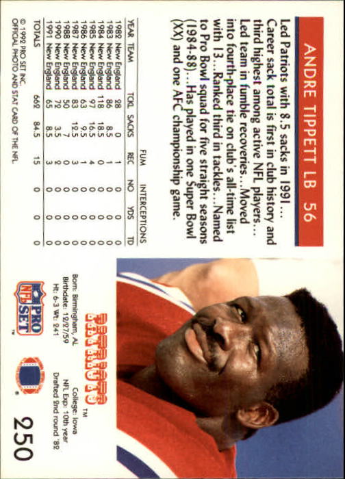 A2160- 1992 Pro Set Football Cards 1-250 +Rookies -You Pick- 15+ FREE US SHIP - Picture 472 of 472