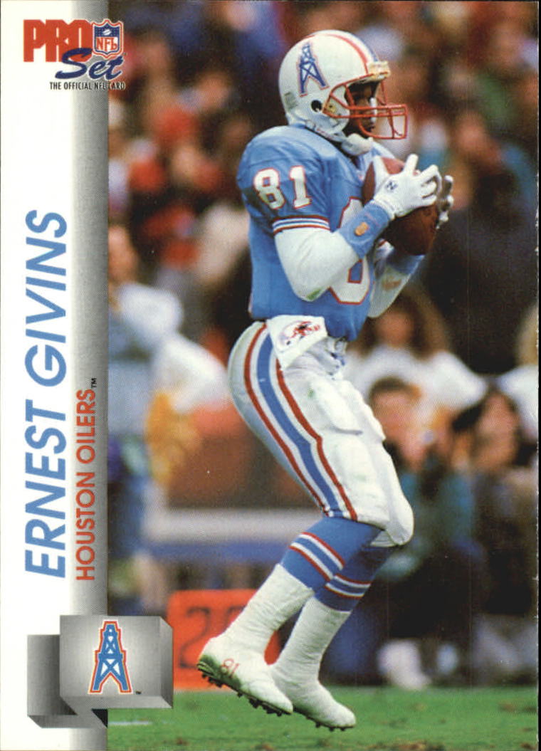 Ernest Givins Signed Oilers 1988 1000 Yard Club Football Card