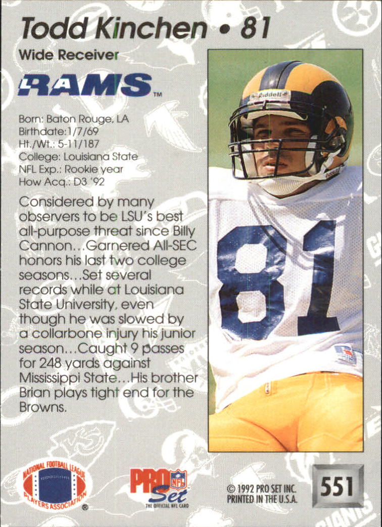 A2160- 1992 Pro Set Football #s 501-700 +Inserts -You Pick- 15+ FREE US SHIP - Picture 103 of 318
