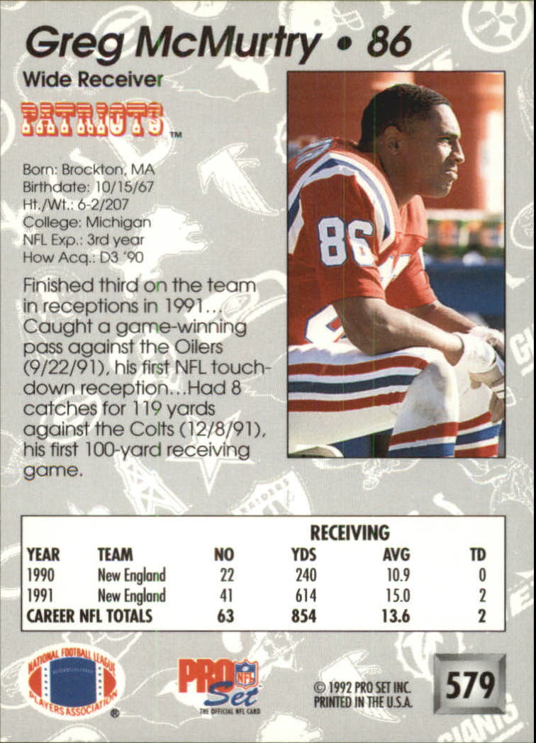 A2160- 1992 Pro Set Football #s 501-700 +Inserts -You Pick- 15+ FREE US SHIP - Picture 157 of 318