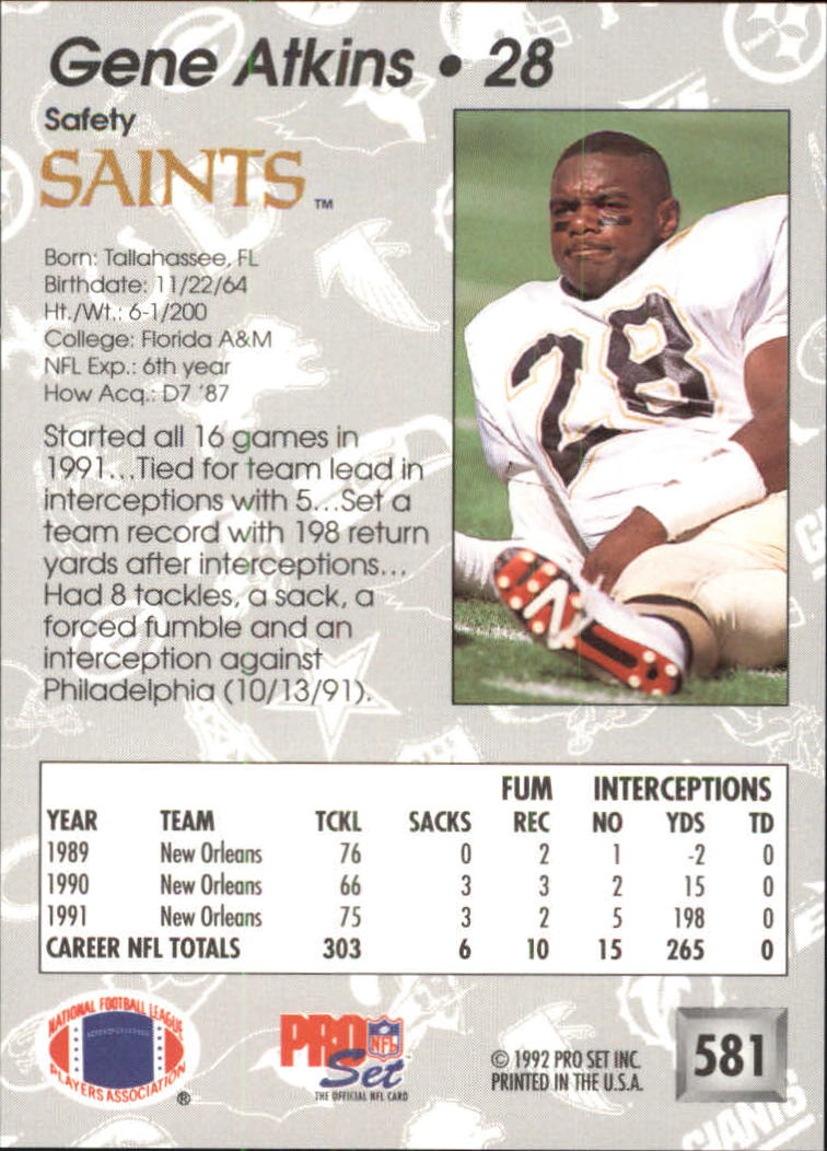 A2160- 1992 Pro Set Football #s 501-700 +Inserts -You Pick- 15+ FREE US SHIP - Picture 161 of 318