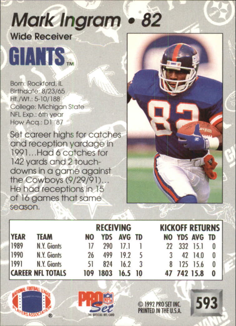 A2160- 1992 Pro Set Football #s 501-700 +Inserts -You Pick- 15+ FREE US SHIP - Picture 185 of 318