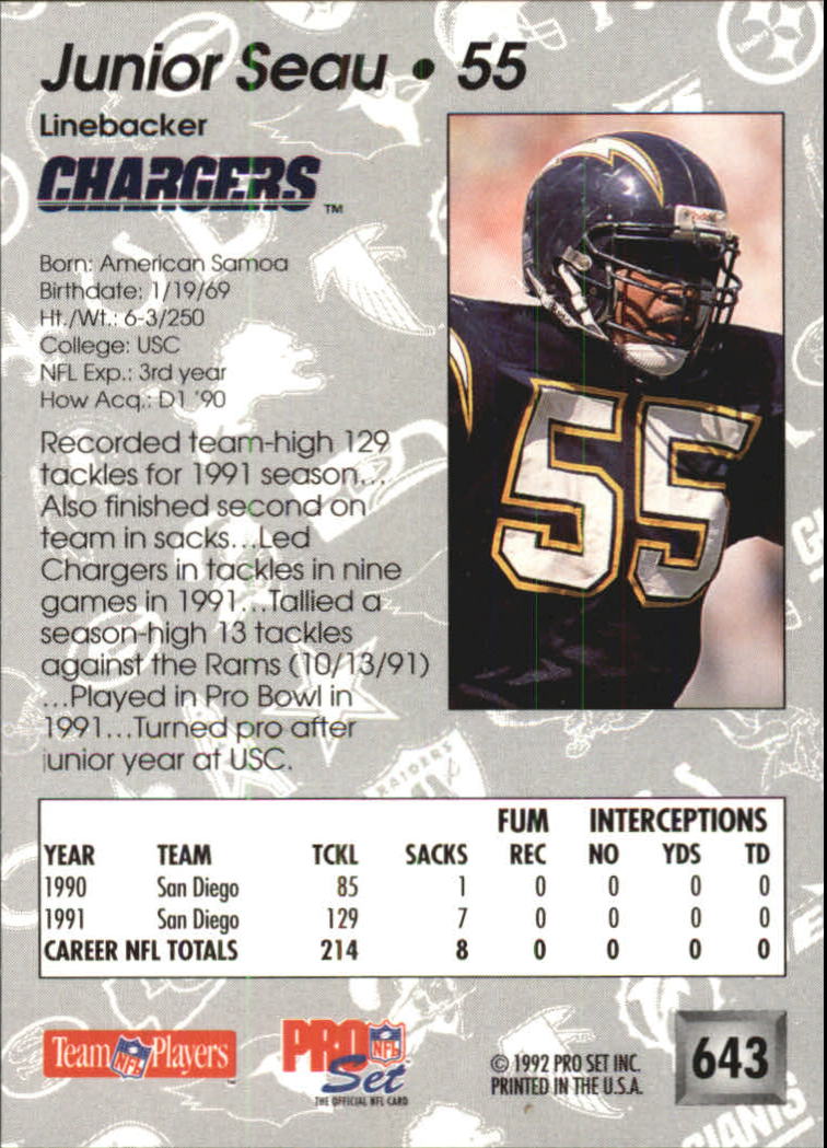 Buy Junior Seau Cards Online  Junior Seau Football Price Guide - Beckett