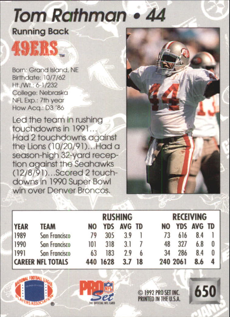 A2160- 1992 Pro Set Football #s 501-700 +Inserts -You Pick- 15+ FREE US SHIP - Picture 291 of 318