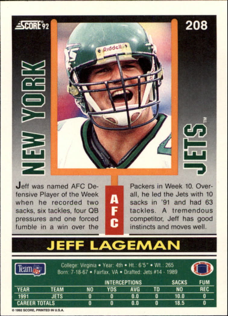 A9250- 1992 Score Football Cards 201-400 +Rookies -You Pick- 15+ FREE US SHIP - Picture 17 of 381