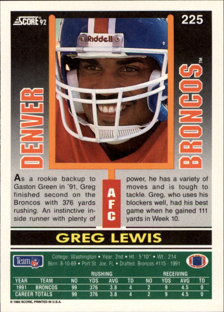 A9250- 1992 Score Football Cards 201-400 +Rookies -You Pick- 15+ FREE US SHIP - Picture 51 of 381