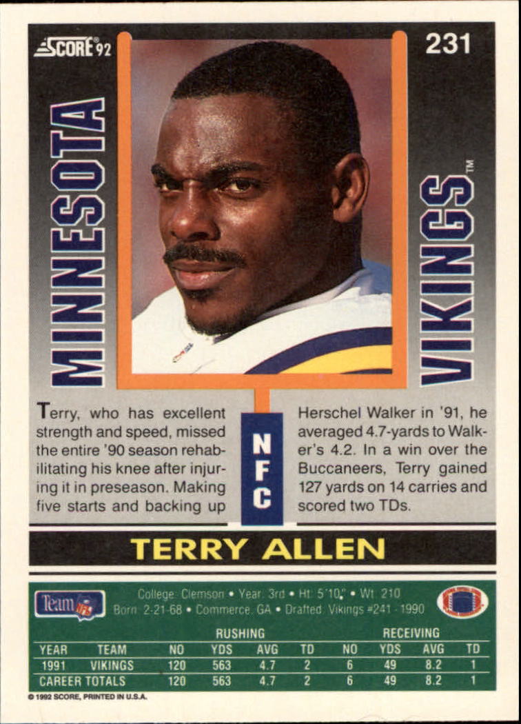 A9250- 1992 Score Football Cards 201-400 +Rookies -You Pick- 15+ FREE US SHIP - Picture 63 of 381