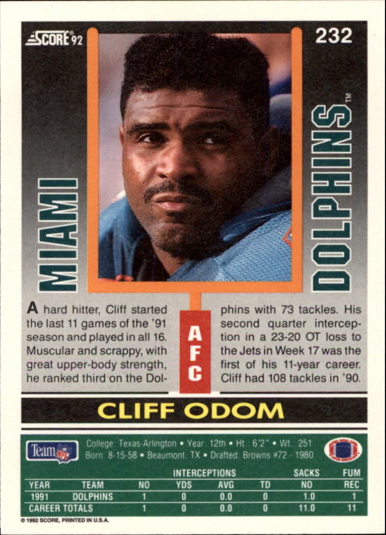 A9250- 1992 Score Football Cards 201-400 +Rookies -You Pick- 15+ FREE US SHIP - Picture 65 of 381