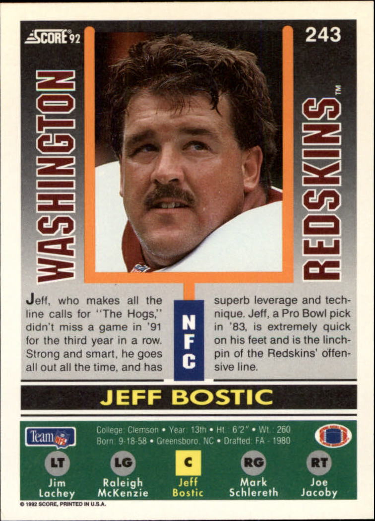 A9250- 1992 Score Football Cards 201-400 +Rookies -You Pick- 15+ FREE US SHIP - Picture 83 of 381