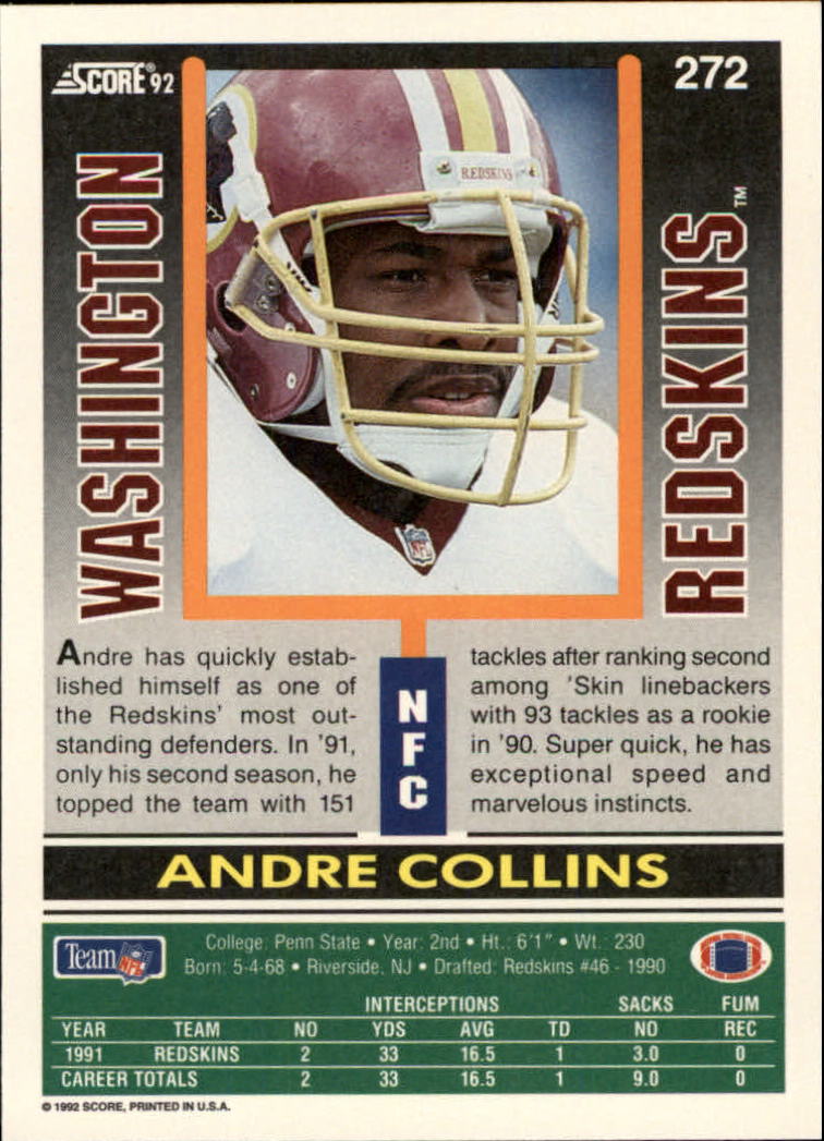 A9250- 1992 Score Football Cards 201-400 +Rookies -You Pick- 15+ FREE US SHIP - Picture 141 of 381