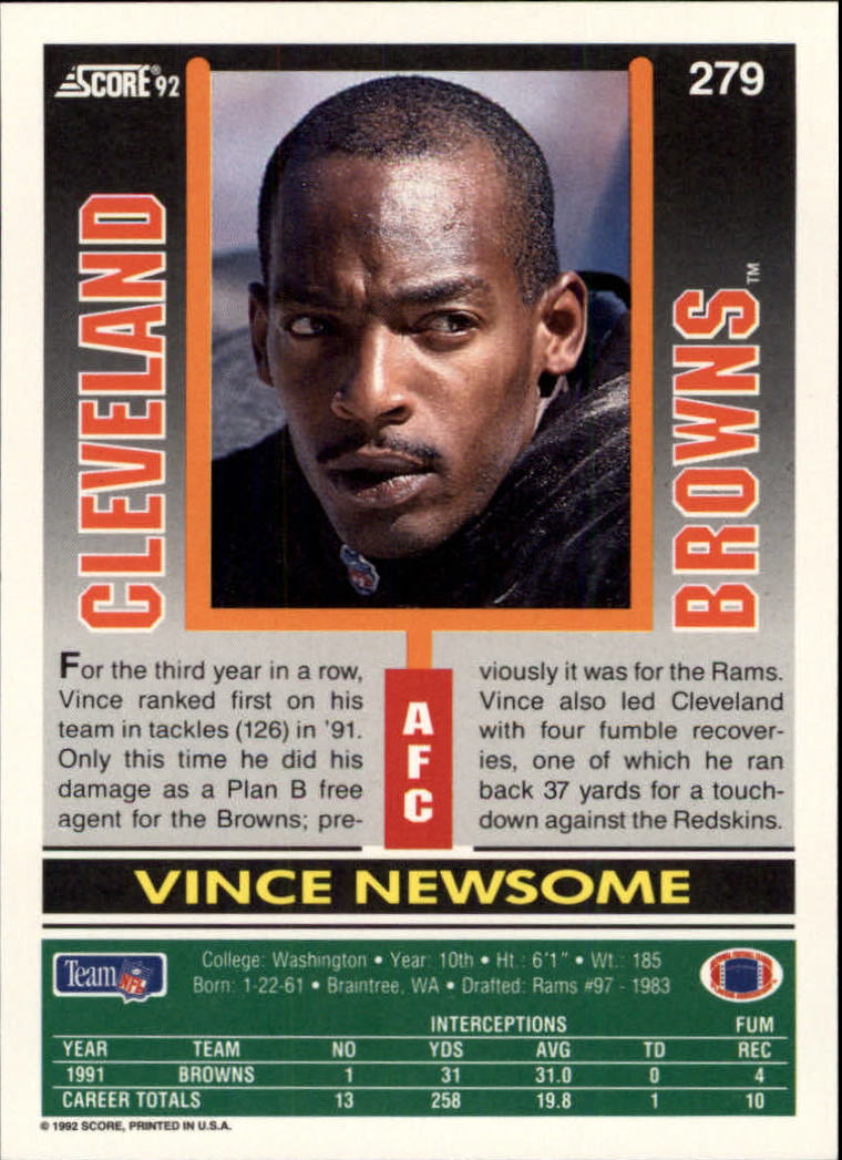 A9250- 1992 Score Football Cards 201-400 +Rookies -You Pick- 15+ FREE US SHIP - Picture 155 of 381