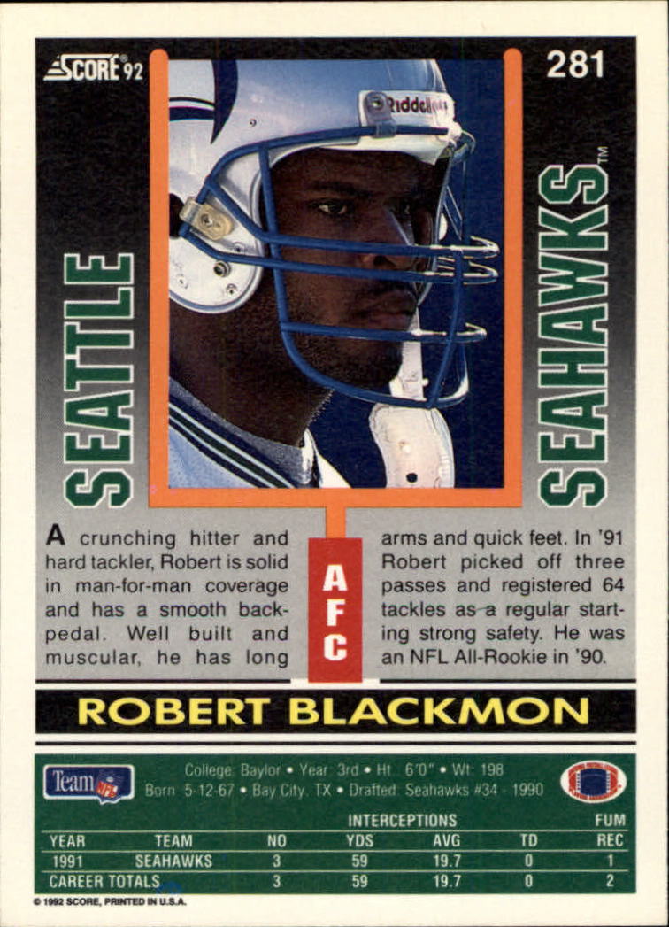 A9250- 1992 Score Football Cards 201-400 +Rookies -You Pick- 15+ FREE US SHIP - Picture 159 of 381