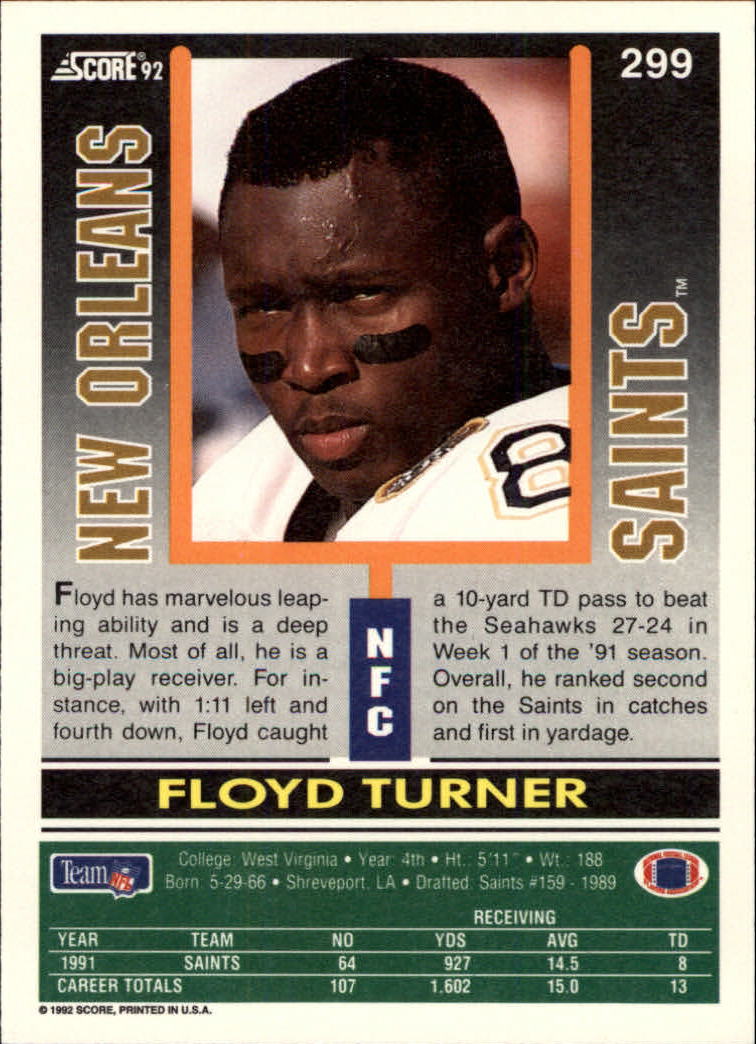 A9250- 1992 Score Football Cards 201-400 +Rookies -You Pick- 15+ FREE US SHIP - Picture 191 of 381