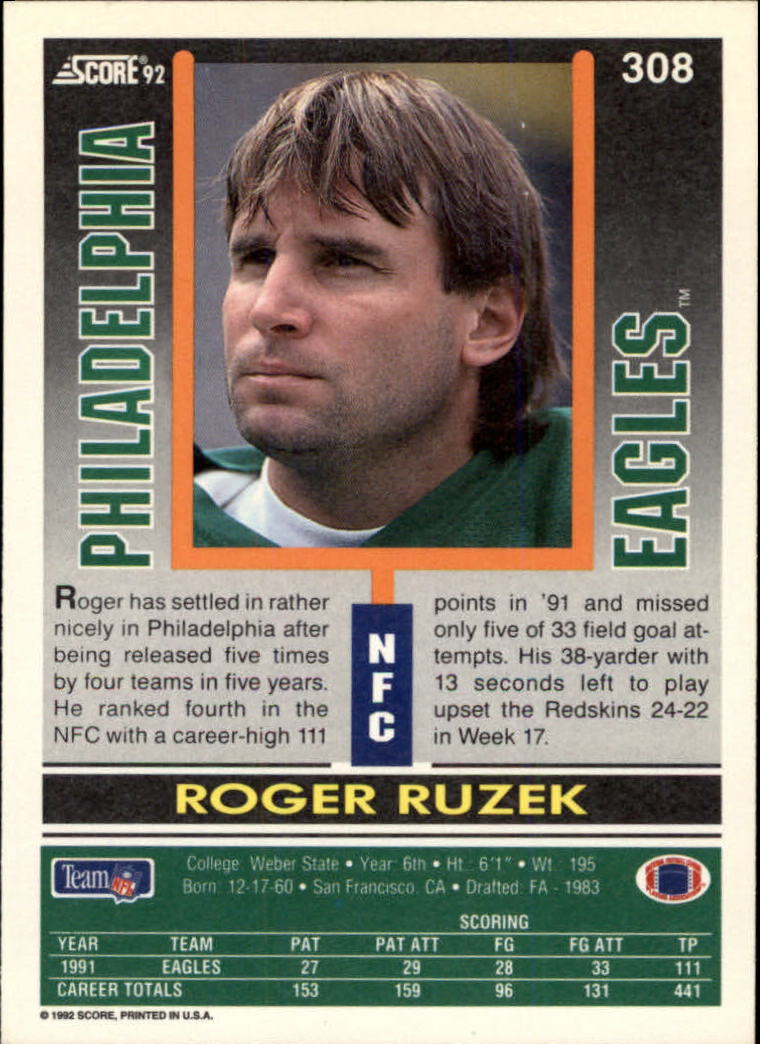 A9250- 1992 Score Football Cards 201-400 +Rookies -You Pick- 15+ FREE US SHIP - Picture 207 of 381