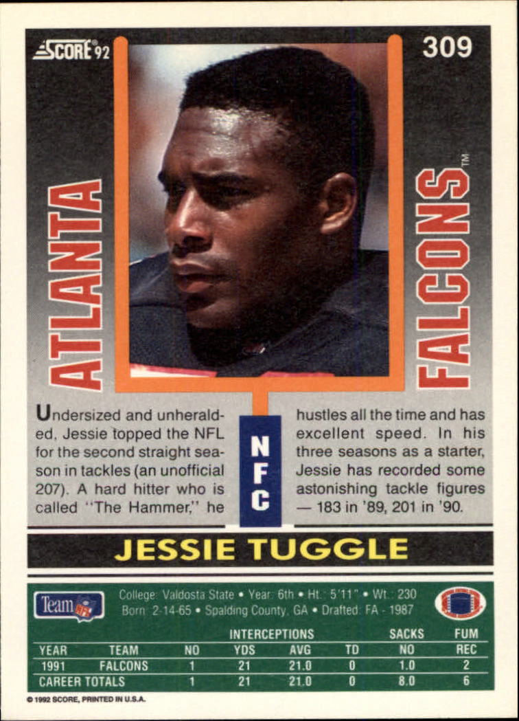 A9250- 1992 Score Football Cards 201-400 +Rookies -You Pick- 15+ FREE US SHIP - Picture 209 of 381