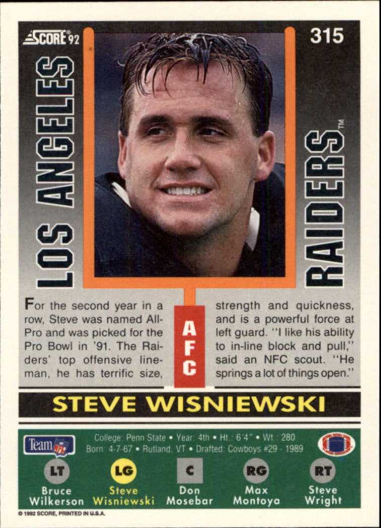 A9250- 1992 Score Football Cards 201-400 +Rookies -You Pick- 15+ FREE US SHIP - Picture 219 of 381