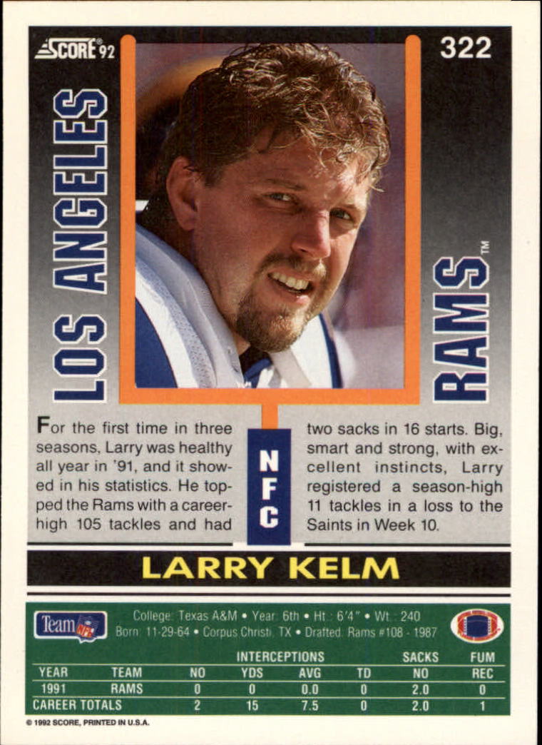 A9250- 1992 Score Football Cards 201-400 +Rookies -You Pick- 15+ FREE US SHIP - Picture 233 of 381