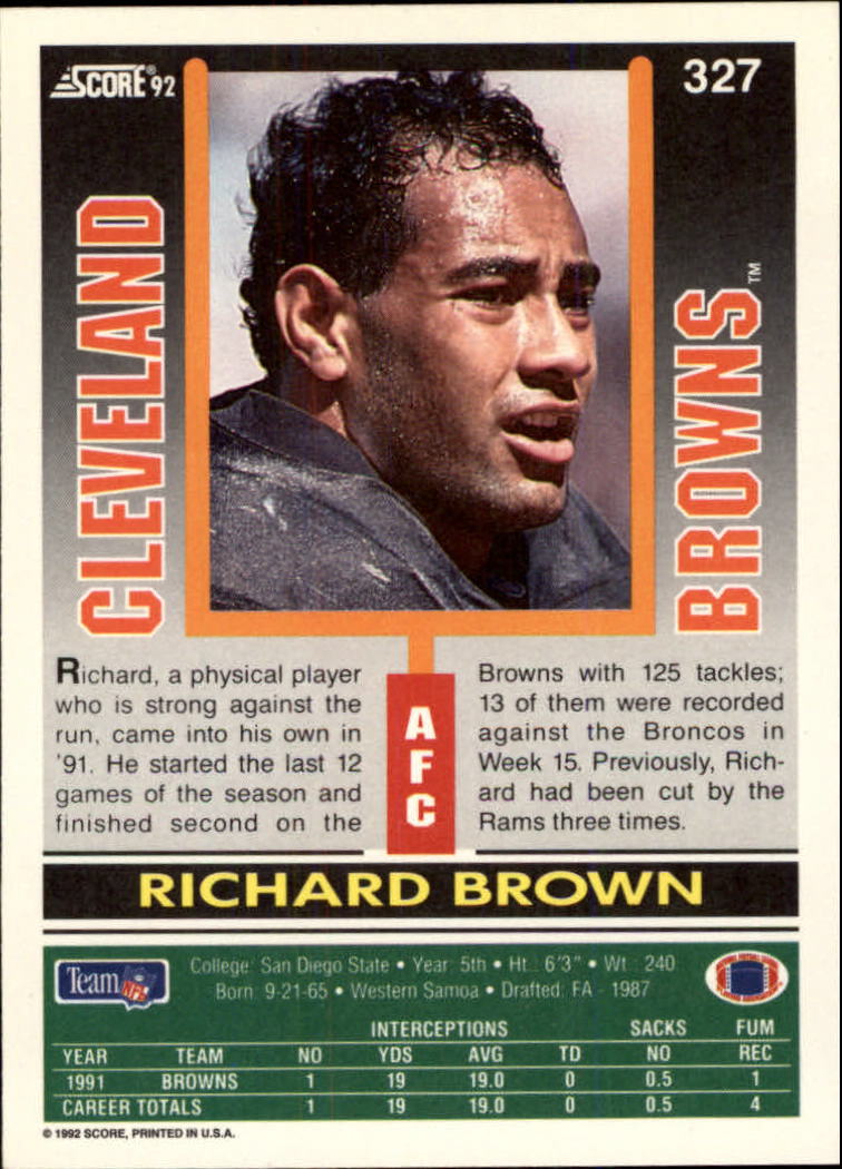 A9250- 1992 Score Football Cards 201-400 +Rookies -You Pick- 15+ FREE US SHIP - Picture 241 of 381