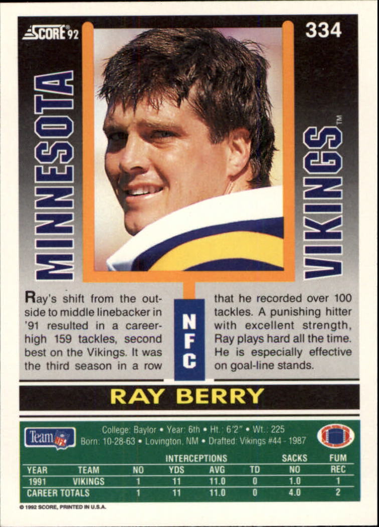 A9250- 1992 Score Football Cards 201-400 +Rookies -You Pick- 15+ FREE US SHIP - Picture 253 of 381