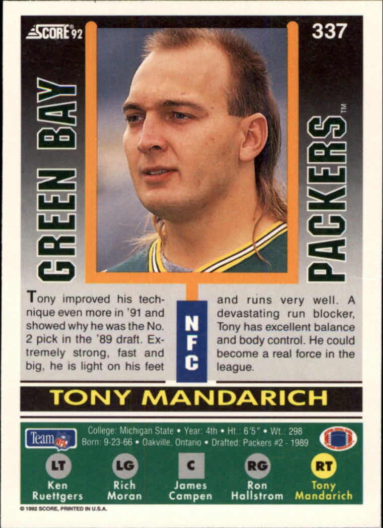 A9250- 1992 Score Football Cards 201-400 +Rookies -You Pick- 15+ FREE US SHIP - Picture 259 of 381