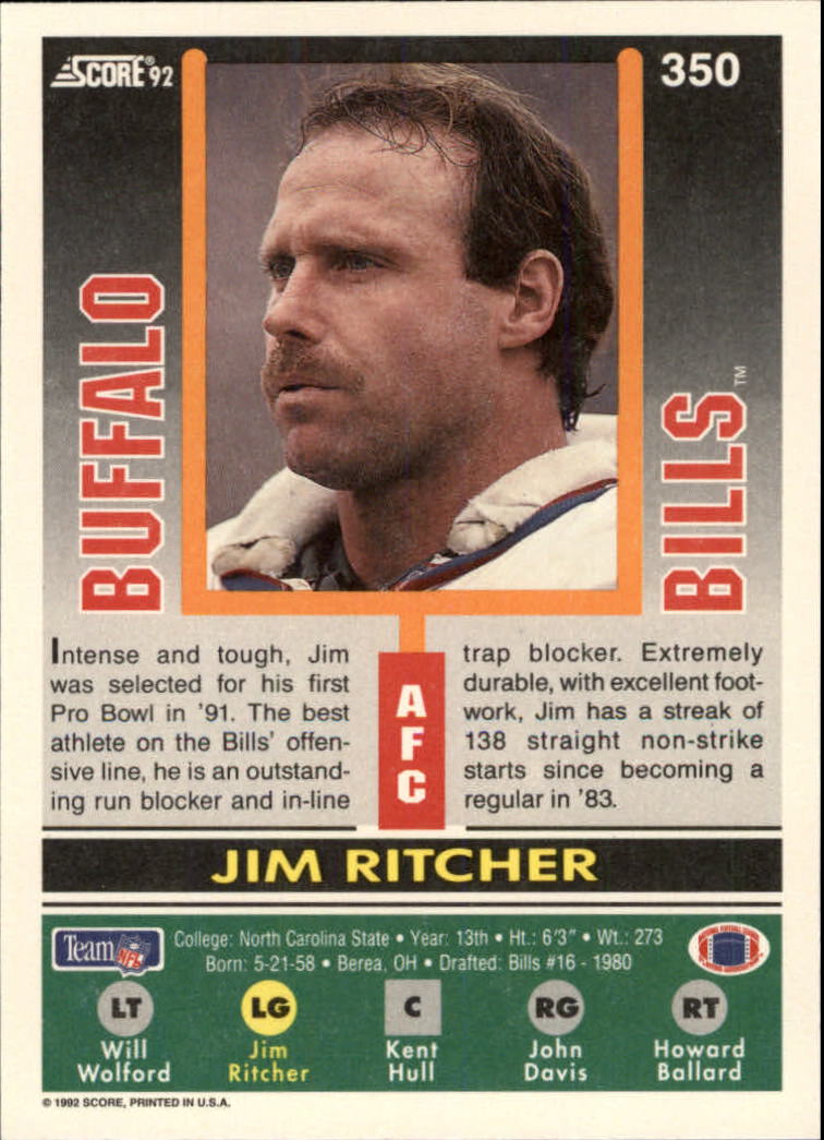 A9250- 1992 Score Football Cards 201-400 +Rookies -You Pick- 15+ FREE US SHIP - Picture 285 of 381