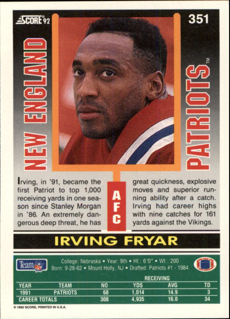 A9250- 1992 Score Football Cards 201-400 +Rookies -You Pick- 15+ FREE US SHIP - Picture 287 of 381