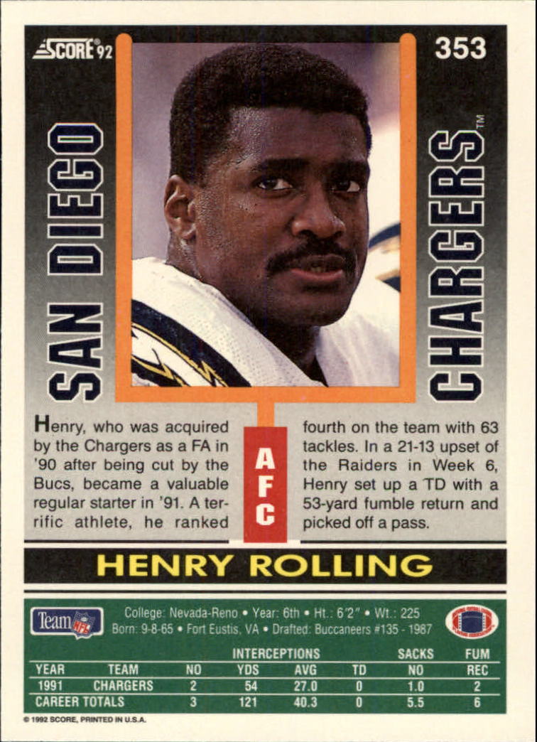A9250- 1992 Score Football Cards 201-400 +Rookies -You Pick- 15+ FREE US SHIP - Picture 291 of 381