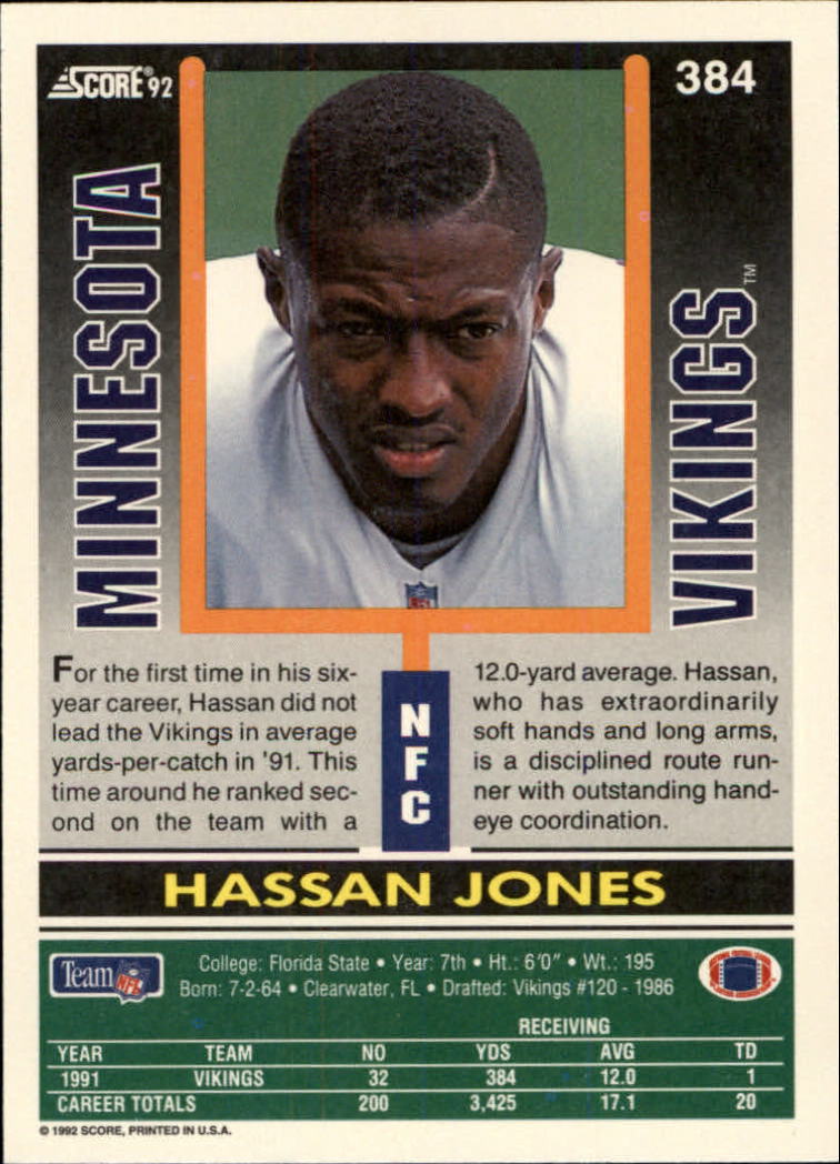 A9250- 1992 Score Football Cards 201-400 +Rookies -You Pick- 15+ FREE US SHIP - Picture 351 of 381