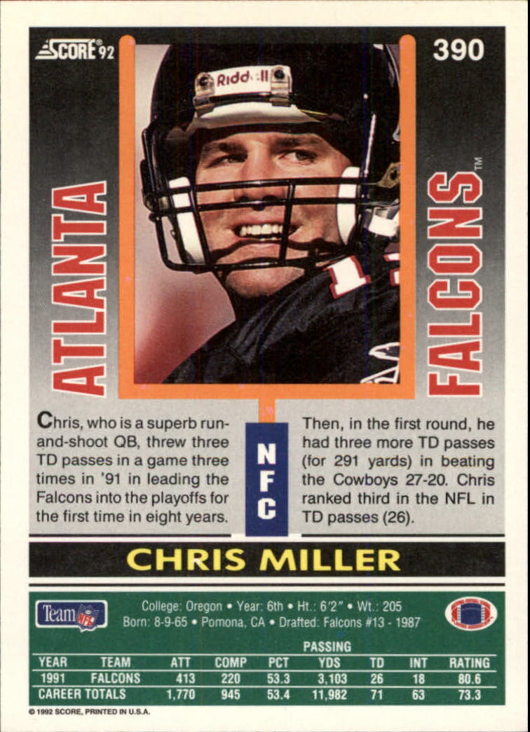 A9250- 1992 Score Football Cards 201-400 +Rookies -You Pick- 15+ FREE US SHIP - Picture 361 of 381