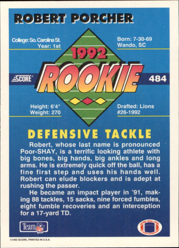 A9250- 1992 Score Football Cards 401-550 +Rookies -You Pick- 15+ FREE US SHIP