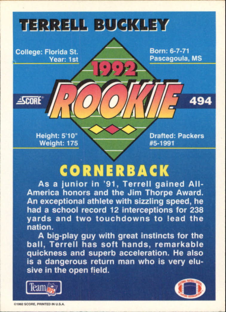 A9250- 1992 Score Football Cards 401-550 +Rookies -You Pick- 15+ FREE US SHIP