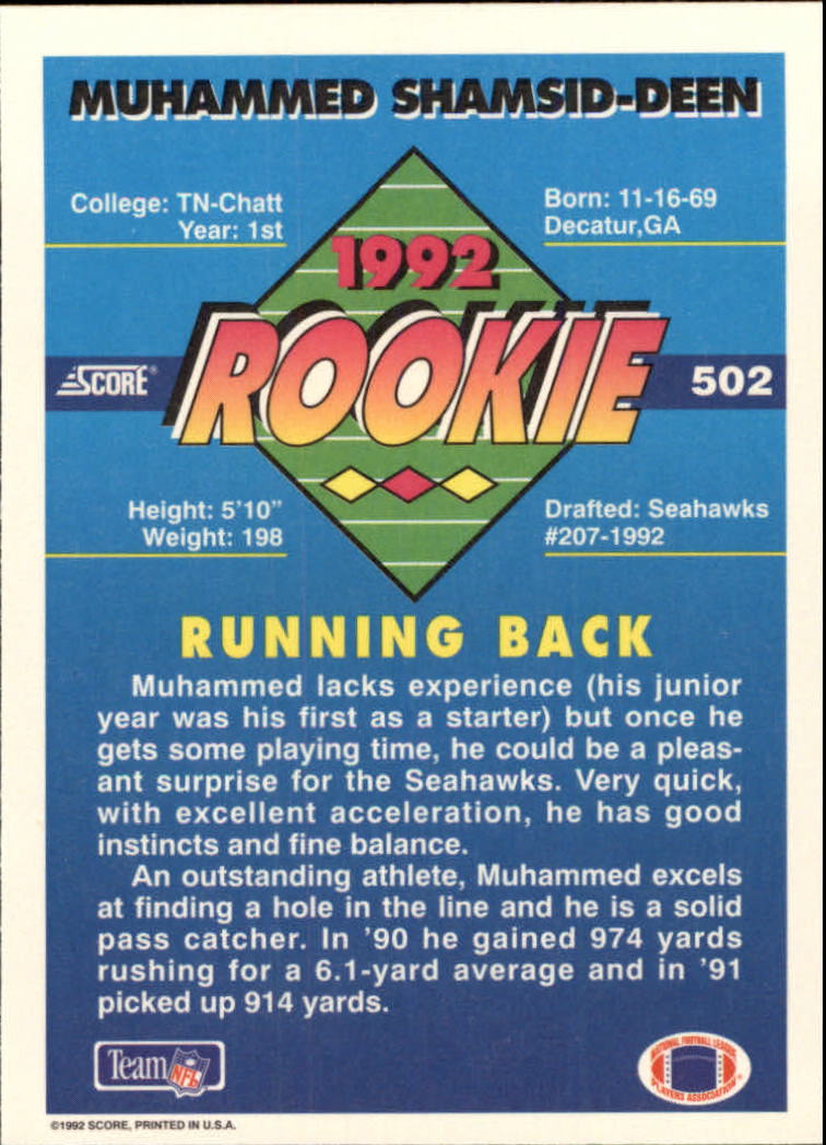 A9250- 1992 Score Football Cards 401-550 +Rookies -You Pick- 15+ FREE US SHIP